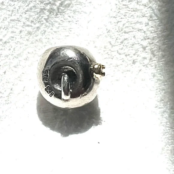 Authentic Pandora 14kt Gold 925 ALE Silver Apple Charm 791026 - Picture 2 of 5
